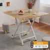 Mesa de comedor plegable, mesa redonda sencilla para viviendas de alquiler, mesa portátil para exteriores para montar puestos, mesa cuadrada pequeña para apartamentos pequeños