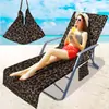 Fornecimento Exclusivo Transfronteiriço de Capas para Cadeiras de Praia, Capas de Microfibra para Cadeiras de Praia com Impressão Digital 3D Série Estampa de Leopardo, A partir de Uma Peça