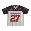 2026 Nova Camiseta Esportiva Retro Americana de Manga Curta, Top Casual Solto Unissex, Peça Única Dropshipping