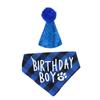 Set Especial Transfronterizo de Disfraces para Fiesta de Mascotas Bufanda de Cumpleaños para Perro Toalla Resbaladiza Toalla Triangular de Cumpleaños para Mascota