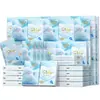Kexin Papel Suave Hidratante 10 Piezas Pañuelo de Papel Bebé Pañuelo Facial para Bebé Bolsa Pequeña Portátil Tejido Suave Tejido Suave Nube