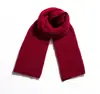 Cachecol de Lã Acrílica Tricotado de Cor Sólida Popular de Inverno Transfronteiriço para Homens e Mulheres Casais, Personalizável com Logo Bordado