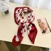 Lenço Estampado de Seda Sintética com Bolinhas Simples, Lenço Quadrado Pequeno, Xale de Luxo, Lenço de Pescoço com Proteção Solar, Lenço de Cabeça, Lenço para Mulheres