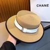 Sombrero de Mujer Verano Playa Sombrilla Protector Solar Elegante Sombrero de Playa Estilo Japonés Muestra la Cara Pequeña Sombrero de Copa Plana de Alta Gama