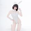 Traje Original de Couro Patente de Coelho Pura Sexy Fofo Uniforme Role Play Tiktok Privado COS Feminino Branco