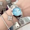 Reloj de Mujer Estilo Hada de Moda Nuevo Rojo Rosa Azul Hielo Triturado Reina Saturno Esfera Pequeña Cuarzo Daisika