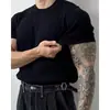 Camiseta de Verano Nueva Estilo Old Money con Cuello Camisero para Hombre Estilo Coreano Ajustada Cuello Camisero Ligeramente Maduro Tejido de Seda de Hielo Camisa POLO Sencilla