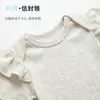 Body de Manga con Volantes de Color Sólido para Bebé, Manga Corta, Cuello Redondo, Broches en la Entrepierna, Conjunto de una Pieza para Niños y Niñas, Ropa Interior Básica para el Hogar