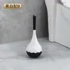 Cepillo para inodoro de baño especializado, cepillo para el hogar, lindo de mango largo, cepillo de limpieza de alta gama para uso doméstico, color plateado