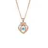 Collar Dinámico con Lazo y Corazón Móvil de Plata de Ley S925 Transfronterizo para Mujer, Cadena para Clavícula, Colgante de Corazón Móvil de Lujo Ligero para Celebridades de Internet
