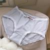 Calzones de Algodón de Cintura Media de Estilo Japonés para Niñas de Talla Grande de Color Sólido con Encaje Sin Marcas y Entrepierna de Algodón Antibacteriano Ropa Interior para Mujer