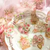 Paquete de Pegatinas para Mascotas Momo - Serie Cita Floral - Materiales de Decoración para Diario Collage Floral, Incluye 30 Hojas, 6 Diseños para Elegir