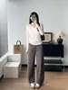 Jeans macio com detalhes! Jeans versátil que emagrece, calça casual, calça banana para mulheres, 26 novo modelo para o início do outono H090210