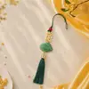 Nuevo conejo de jade esmaltado estilo chino colgante de borla de mediados de otoño accesorio de broche Hanfu estilo antiguo DIY regalo cultural y creativo adorno colgante
