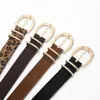 Boutique de Moda Cinturón Texturizado de PU para Mujer Versátil de Moda Hebilla de Pin Lisa Cinturón Decorativo para Jeans En Stock Cinturón de Cuero