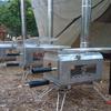 Tienda de campaña portátil plegable multifuncional para acampar, estufa de leña, estufa de calefacción, estufa de sauna con ventana para exteriores