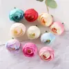4cm Brotos de Camélia Realistas Brotos de Rosa Pequenos Cabeças de Rosa Lapela de Casamento Corsage de Pulso Rosa Chá Pequena Flor Artificial Acessórios