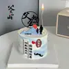Decoração de Bolo para o Dia dos Pais 2026: Vista Traseira do Amor Paterno Como uma Montanha, Topper "Você me Criou e Estarei com Você até a Velhice"
