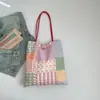 Bolsa de Hombro Individual de Doble Cara Floral Estilo Coreano Nueva de Principios de Primavera Versátil Pequeña Fresca de Lona Bolsita de Tela con Sensación Brillante para Foto de Viaje