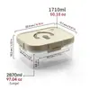 Conjunto de 5 Caixas Organizadoras de Geladeira Transfronteiriças, Caixas Organizadoras Empilháveis, Seguras para Micro-ondas, Recipientes Selados de Grande Capacidade para Cozinha Atacado
