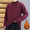 Comercio exterior transfronterizo generación otoño e invierno nuevo suéter de punto casual con cuello medio alto acolchado de terciopelo cálido
