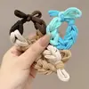 Faixa de Cabelo Estilo Zhao Lusi com Bola para Mulheres 2024 Nova Alta Elasticidade e Durável Rabo de Cavalo Simples Elástico Acessório de Cabeça