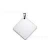 Acero Inoxidable Cuadrado Cabeza de Gato Cuadrado Redondo Pata de Perro Colgante Etiqueta en Blanco para DIY Grabado Láser Material Metálico