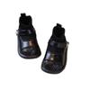 Sapatos para Crianças Pequenas, Sapatos de Princesa Modernos para Bebês Meninas com Solado Macio, Sapatos de Primavera, Outono e Inverno para Bebês, Sapatos Infantis, Botas Curtas de Couro para 1 a 2-3 Anos