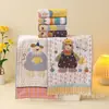 Toalla Infantil de Gasa de Cuatro Capas Jacquard de Dibujos Animados Zhixiang Diversión Infantil Toalla Infantil Toalla Facial Pequeña Toalla Absorbente de Sudor Souvenir al por Mayor