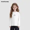 Camiseta de Algodón Puro Ni Mumi para Niñas Otoño 2026 Nuevo Top Casual de Manga Corta de Otoño para Niños Ropa Infantil Venta al por Mayor