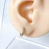 Aretes Simples Geométricos Poligonales de Cobre Aretes de Hebilla para la Oreja Aretes de Clip para la Oreja Aretes para Mujer de Lujo Ligero Estilo Ins Accesorios