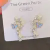 Jardín de Alicia Gota de Agua Perla Flor Mariposa Coil Mosquito Indoloro Clip en Pendientes Pendientes de Nicho Exquisitos para Mujeres