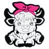 Amazon Dibujos Animados Vaca Escocesa Lindos Accesorios Accesorios DIY Funda para Teléfono Móvil Bolso Pasador Parche de Goma Blanda