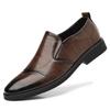 Mocasines para Hombre Ropa Formal de Negocios Otoño 2025 Sin Cordones Hombres Perezosos Estilo Británico Talla Grande Zapatos de Piel Envío Directo