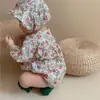 Qing INS Primavera e Outono Bebê Retrô Floral Hakayi Menina Zou Zou Floral Chapéu de Engatinhar