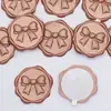 Etiquetas de Sello de Cera con Lazo al por Mayor en Stock para Decoración de Bodas, Invitaciones de Sobres, Pegatinas de Sello de Cera en Relieve