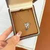 Diseño Exclusivo, Collar de Cadena para Clavícula de Anillo Completo de Diamantes de Lujo, Moderno, Sencillo, Gama Alta, Accesorio de Collar de Flor Personalizado