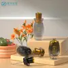 En Stock Botella de Aceite Esencial de 30 ml con Rayas Verticales, Botella de Vidrio con Gotero de Presión Cosmética, Botella de Vidrio con Fondo Grueso, Botella para Loción al por Mayor