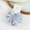 Liga de Encaje de Moda, Liga de Goma Plisada Vintage, Anillo para el Cabello de Cola de Caballo Niche Simple de Color Sólido