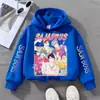 Sudadera con capucha fina de moda infantil, estampado de Kpop, anime, dibujos animados, venta caliente, jersey de cuadros para primavera y otoño de Amazon