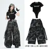 Roupas de Dança Jazz para Meninas Conjunto Cool para Crianças Fantasia de Performance de Street Dance Moda Infantil Jazz Palco Performance Estilo de Rua