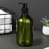 Conjunto de Frascos Plásticos Vazios Recarregáveis Tipo Pump para Shampoo, Gel de Banho e Condicionador de Banheiro de Hotel