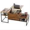 Mesa de Café de Oficina Moderna Minimalista Multifuncional de Múltiples Capas Sala de Estar Oficina Estudio Escritorio de Madera Maciza Muebles