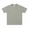 Camiseta de Algodão Puro 300g de Peso Pesado, Cor Sólida, Não Transparente, Gola Redonda, Manga Curta, Camisa Base Branca Pura Grossa, Top Unissex de Meia Manga