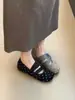 Nuevo Cómodo Otoño Bufanda de Seda de Lunares Mango Zapatos de Boca Baja Zapatos de Boca Baja 2026 Mary Jane Cabeza del Tiempo Damas