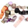 Cinta de Terciopelo con Borde Deshilachado Cortado a Mano y Estampado Dorado para Ramos de Boda, Lazos de Invitaciones, Cajas de Regalo y Envoltura de Regalos