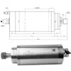 Motor HQD Refrigerado por Agua 3.0Kw Motor Hanqi 100*250 Tres Rodamientos Máquina de Grabado para Carpintería Husillo Eléctrico Frontal