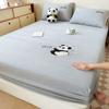2025 Novo Lençol de Cama de Veludo de Leite Ajustado Peça Única Protetor de Colchão de Inverno Cobertura de Cama Totalmente Abrangente Espessada Cobertura de Cama de Solteiro Forrada com Lã