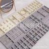 Bandeja para Joyas, Organizador de Almacenamiento de Aretes de Terciopelo Gris, Caja de Almacenamiento de Joyas con Cajón, Solución de Almacenamiento de Joyas