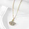 Popular collar con colgante de cisne europeo y americano para mujer, moderno collar de cisne con diamantes completos, cadena para la clavícula versátil de nicho con un toque de alta gama